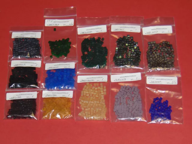 Miyuki 3mm Cube Bead Vintage Variety Lot of 12 Packs 110 Grams NOS