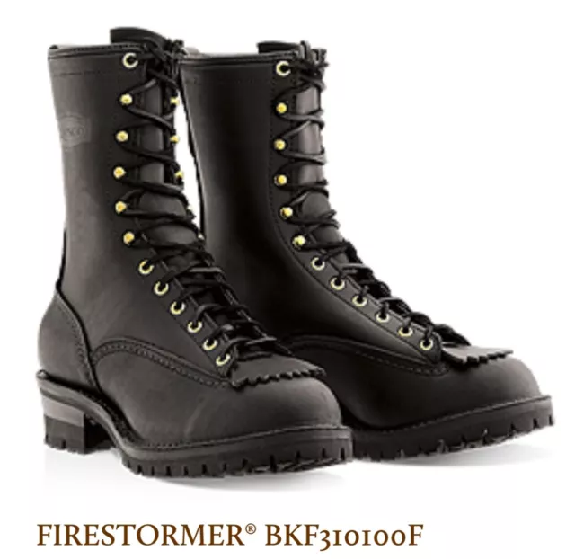 WESCO FIRESTORMER MEN’S BLACK LACE-UP 10″ BOOTS Size 11.5 BKF310100F $540! 2