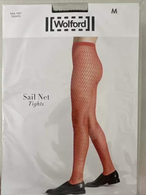 Wolford Sail Net Tights Black Medium New Retail $67 #19244