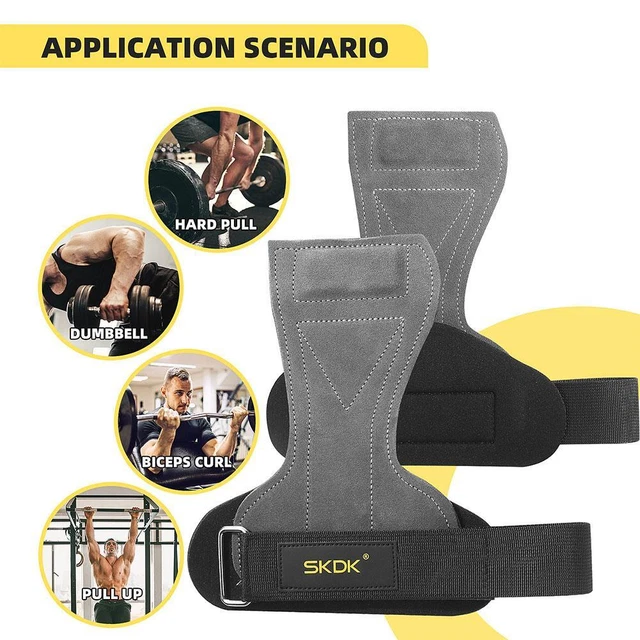 Fitness Gloves For Power Weight Lifting Grips Gym Women Men UK WristWrap O0S3