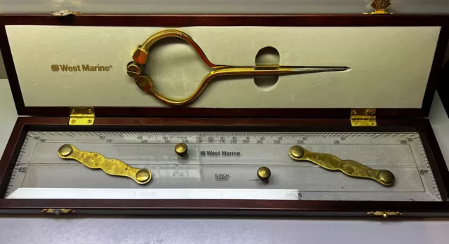 Parallel Navigation Ruler Brass Accessory In Box West Marine Denmark