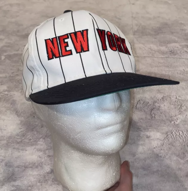 NWOT Vintage 1980s 90s New York NYC Spellout Embroidered SnapBack Cap Hat OSFA