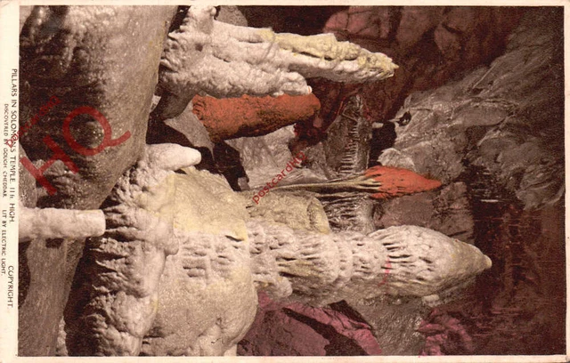 Picture Postcard>>Cheddar, Gough's Caves, Pillars In Solomon's Temple