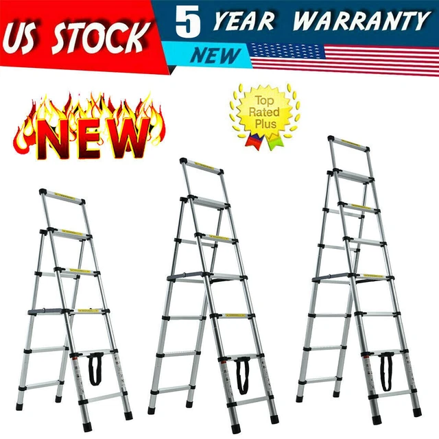 Lightweight Aluminum Step Ladder 4+5/5+6/6+7 Step 150kg Load Capacity Slip-resis