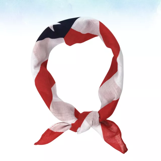 3pcs Headscarf Silk Scarf American Flag Printed Headband 4th Of July Headband