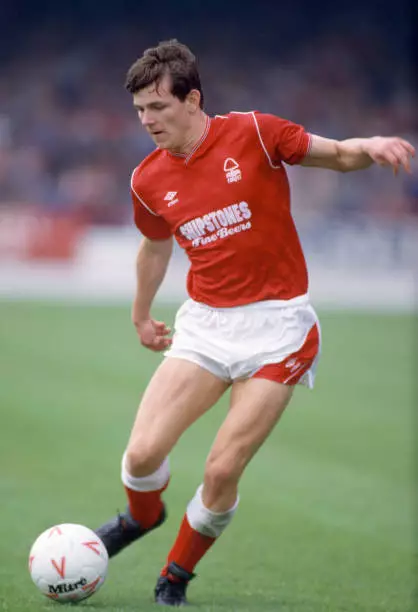 Lee Glover of Nottingham Forest in action, circa 1988. - Old Photo