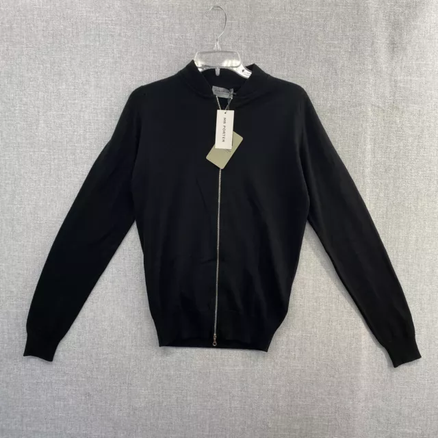 JOHN SMEDLEY - Black Wool Mens V Neck Size L $34.99 - PicClick