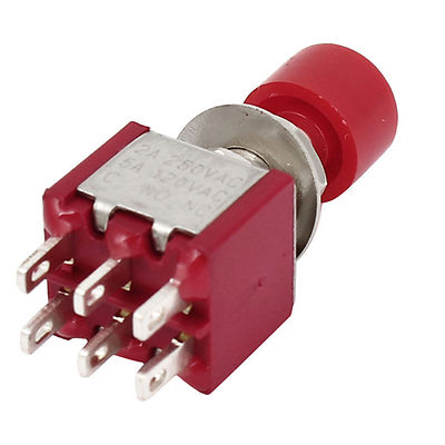 NUOVO 1PC APEM 13445A X768 IC Interruttore a pulsante bipolare doppio copriletto 4A 125V MIL SPEC 6-PIN Rosso 