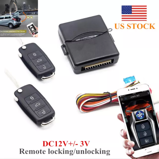 1×Car Alarm System Remote Security Central Locking Door Lock Unlock Keyless APP