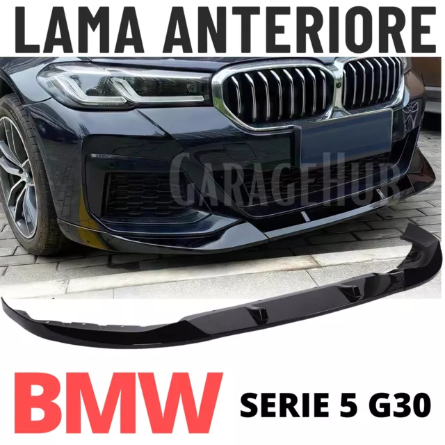 Splitter Lama Spoiler Sotto Paraurti per BMW SERIE 5 G30 M5-LOOK nero lucido ABS