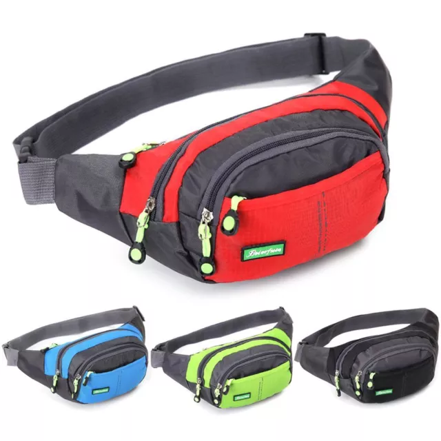 Outdoors Sport Running Bags Fanny Bum Bag Nylon Chest Pouch Waist Belt Pack