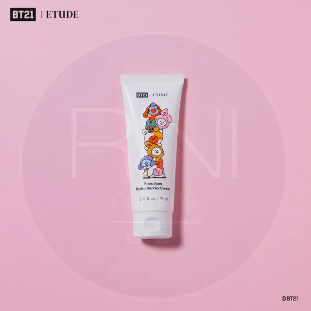 BT21 ETUDE Collaboration SoonJung Hydro Barrier Cream 75ml + Tracking Number