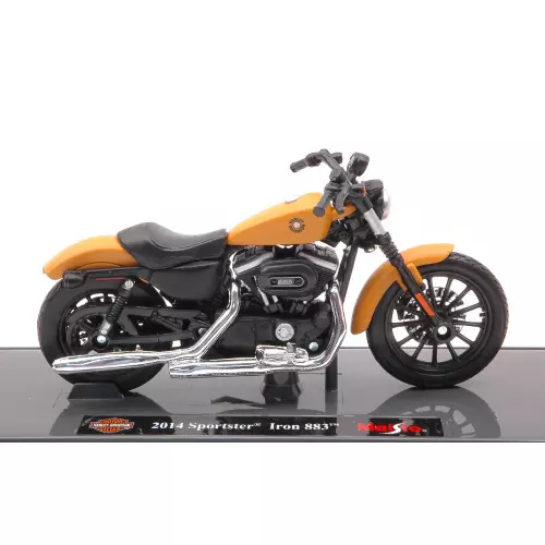 HARLEY DAVIDSON SPORTSTER IRON 883 2014 MATT OCRA/BLACK 1:18 Maisto Moto