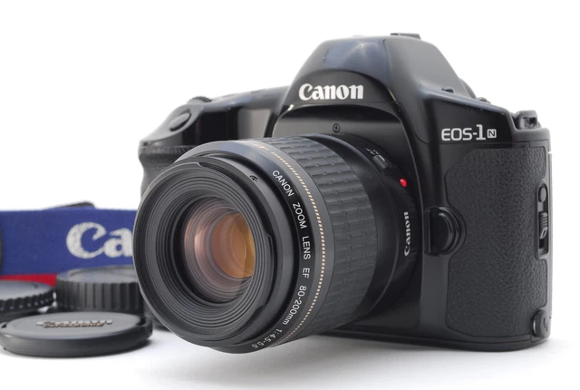 [Near MINT w/ Box]Canon EOS-1N SLR Film Camera w/ EF 80-200mm f/4.5-5.6 JAPAN