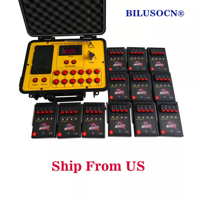 Free ship 48 cues 500M distance program fireworks firing system wireless control
