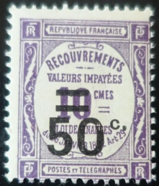 France Timbre Taxe N°51 Neuf ** Luxe Mnh