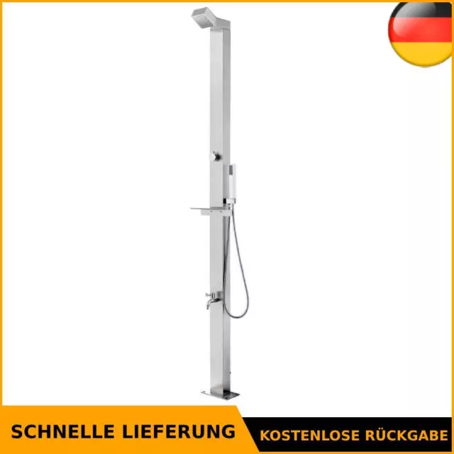 Gartendusche 220cm Edelstahl Pooldusche Außendusche Campingdusche vidaXL