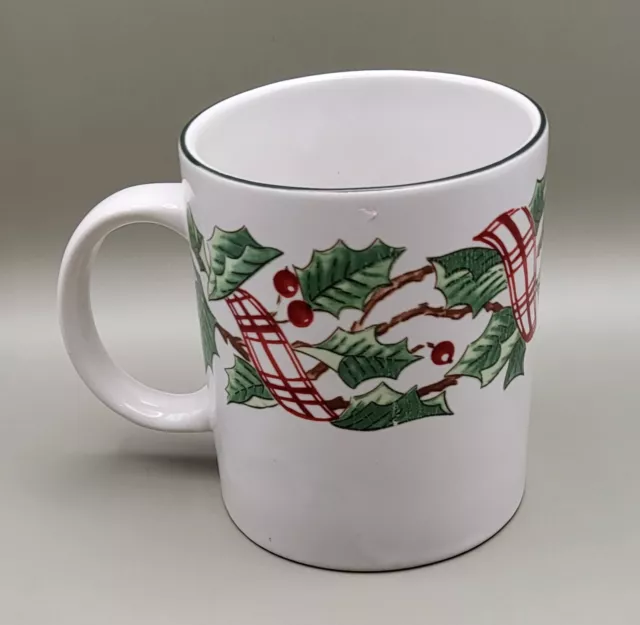 Christmas Majesticware HOLIDAY RIBBON Coffee Mug Mervyn's Exclusive 10 Fl Oz 2