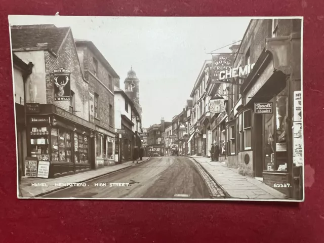 Photo postcard of High Street Hemel Hempstead in 1933