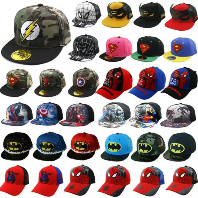 Kids Boys SUPERHERO CHARACTER MARVEL AVENGERS Baseball Cap Snapback Hip Hop Hats