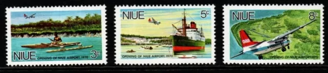 Niue Sg155/7 1970 Opening Of Niue Airport Mnh