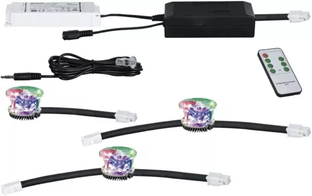 Paulmann 2Easy Encastrable Jeu de Base RGB LED Avec Ir Télécommande 3x3W 30VA 51