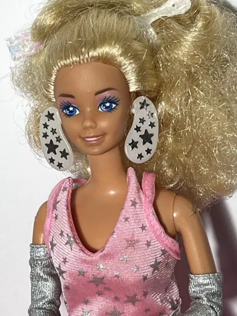 Vtg Barbie SuperStar Doll Award Winning Movie Star 1988 Mattel 1604 w/ Earrings