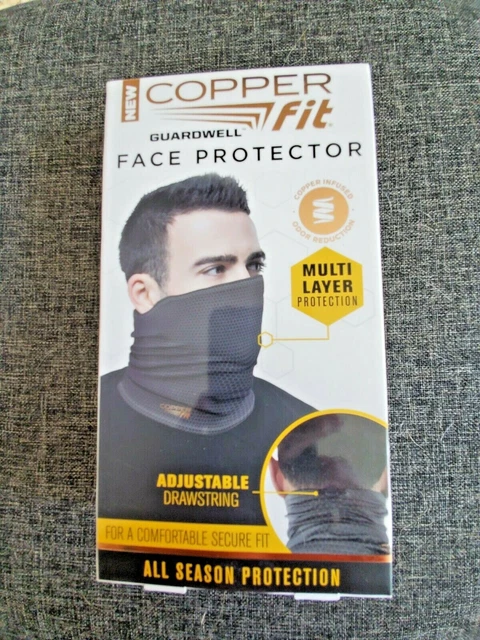 Copper Fit Guardwell Face Protector Mask Gaiter Adult Charcoal One Size NEW