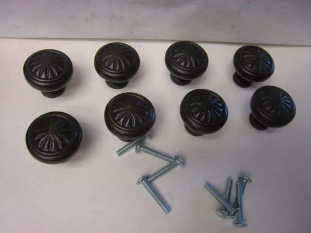 8 Emtek Products 86091 Cabinet Drawer Furniture Sunburst Round Knob 1" Bronze