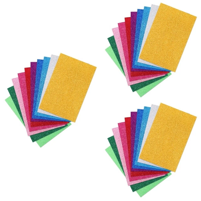 3pcs supvox 10pcs DIY -Blätter farbenfrohe EVA -Blätter A4 Glitzer Papier für