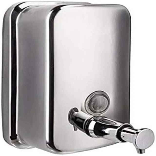 Stainless Steel Commercial Soap Dispenser Wall Mount Manual Dispenser, 800ml
