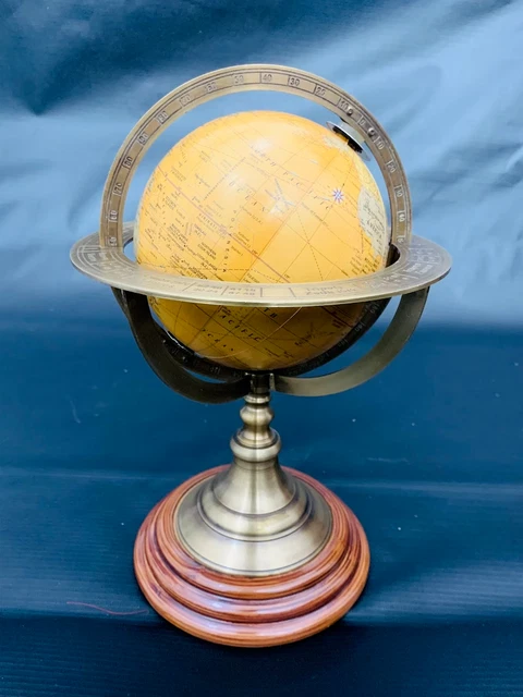 Messing-Armillary-Antike-Marine-Kugel, nautische Weltkugel,...