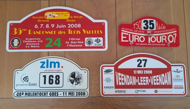 LOT 4 PLAQUES De Rallye EUR 19,99 - PicClick FR