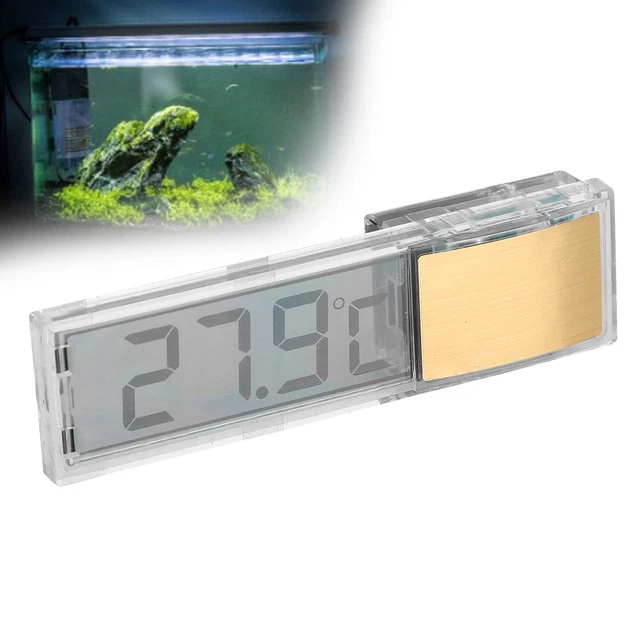 Crystal Aquarium Elektronisches Thermometer 3D LCD Aquarium Temperaturmessgert S