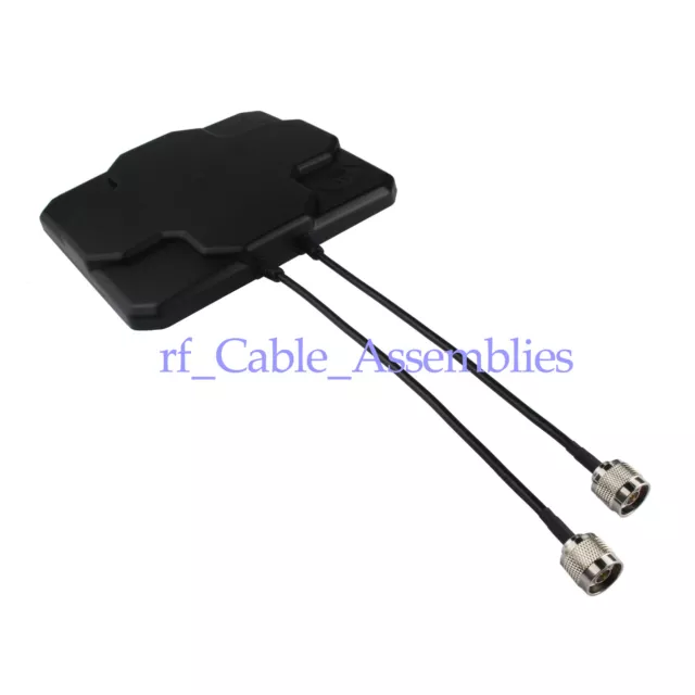 Black WiFi Outdoor 18dBi Dual Polarized Panel Antenna 5.8GHz 2x N Male Connector
