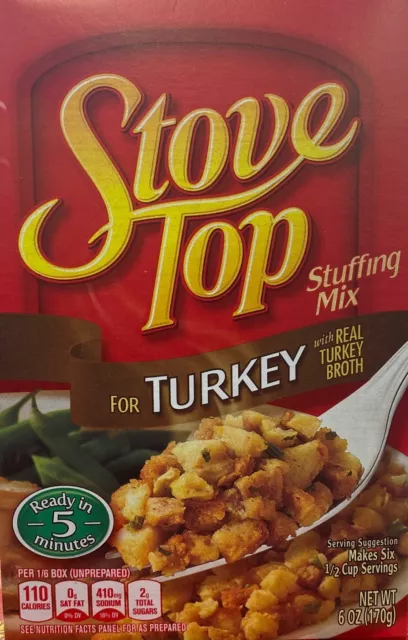 KRAFT Stove Top TURKEY Stuffing Mix (6 oz Box) FREE SHIPPING - BULK QTY