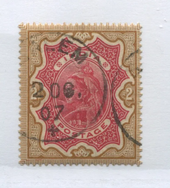 India QV 1895 2 rupees used