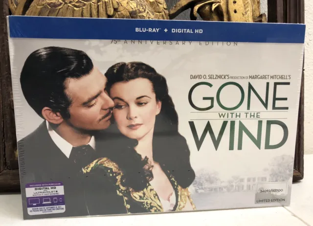 Gone With the Wind (Blu-ray Disc, 2014, 75th Anniversary Includes Book) Sealed