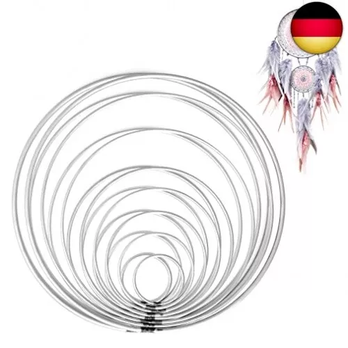 16 Stück Metallringe Drahtringe - MengQiLe Metallringe zum Basteln Metallring