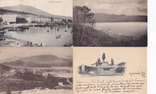 Lot de 4 cartes postales anciennes postcards AJACCIO CORSE 6