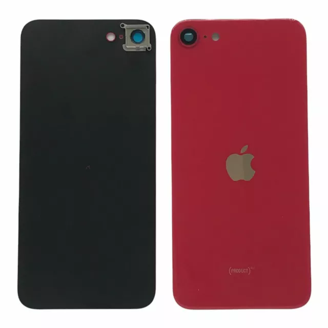 Tapa Cristal Trasera Con Lente de Cámara Para IPhone SE 2020 Rojo Envió 24Horas