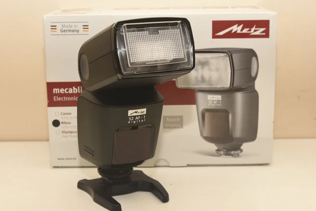 Used Metz Mecablitz 52 AF-1 Digital Shoe Mount Flash for NIKON Made in Germany