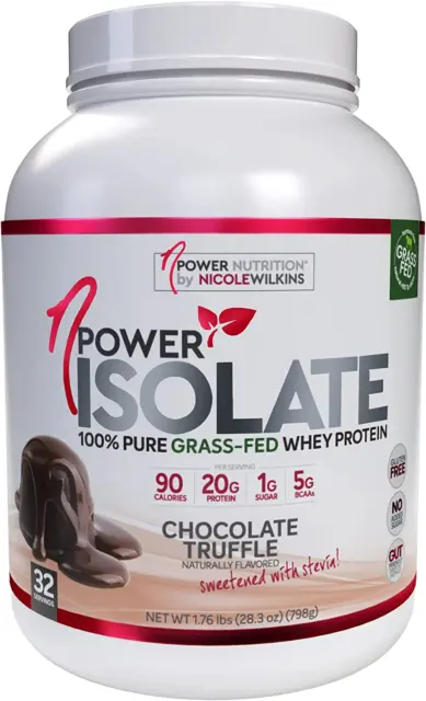 Protein Powder for Women, Chocolate Truffle, 100% Grass-Fed Whey Protein Isolate
