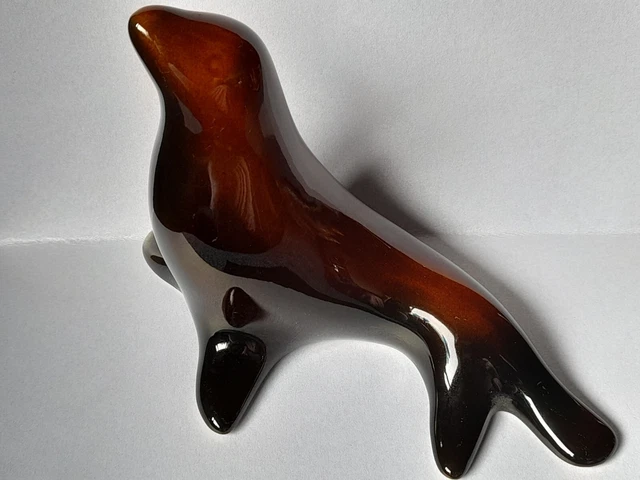 Vintage 'Denmead' Pottery  Seal Brown Treacle Glaze .