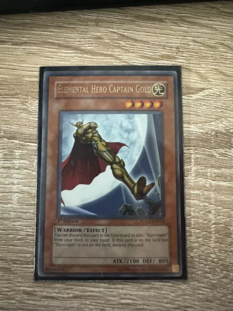 Elemental Hero Captain Gold Ultimate Rare FOTB-EN014 Unlimited VLP YuGiOh! Card