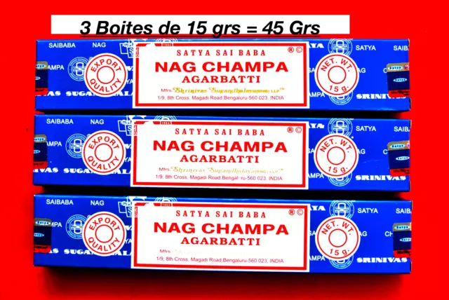 encens nag champa sayta 3 boites de 15 grs