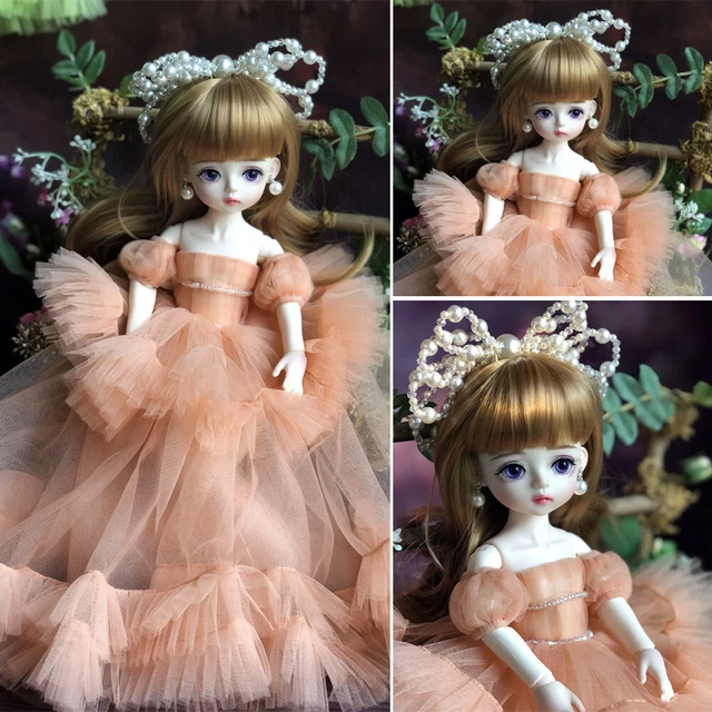 Bambole 1/6 BJD corpo articolato palla 30 cm bambole ragazza con trucco scarpe da principessa