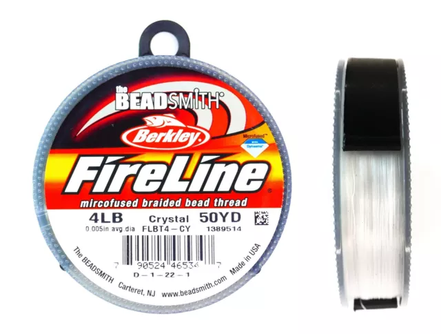 Fireline Braided Bead Thread - Crystal - 4lb - .005" - 50 Yard Spool - S0011