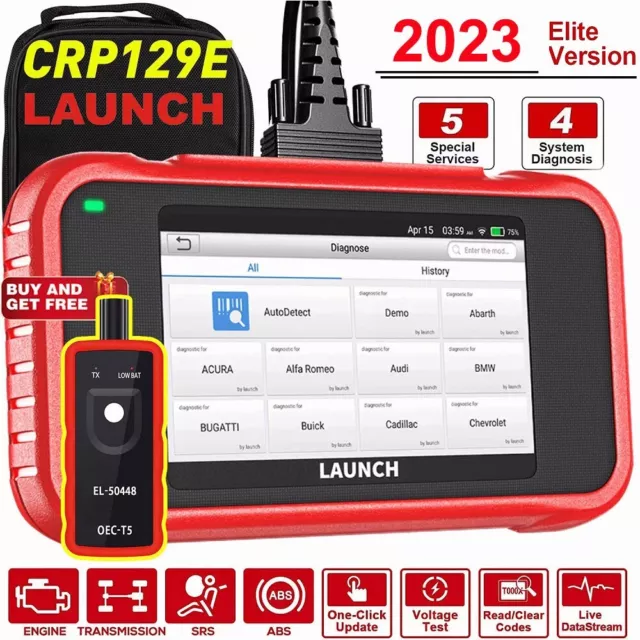 Launch X431 CRP129E OBD2 Car Diagnostic Scanner Code Reader ABS SRS SAS EPB TPMS