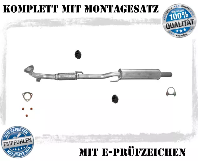 Mittelschalldämpfer für VW Polo 9N 6R, Fox 1.2 Bj.05-14 Auspuff Montagesatz